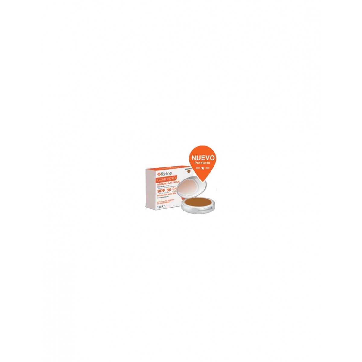 Farline Polvos Compactos Spf 50 10 G Color Bronce