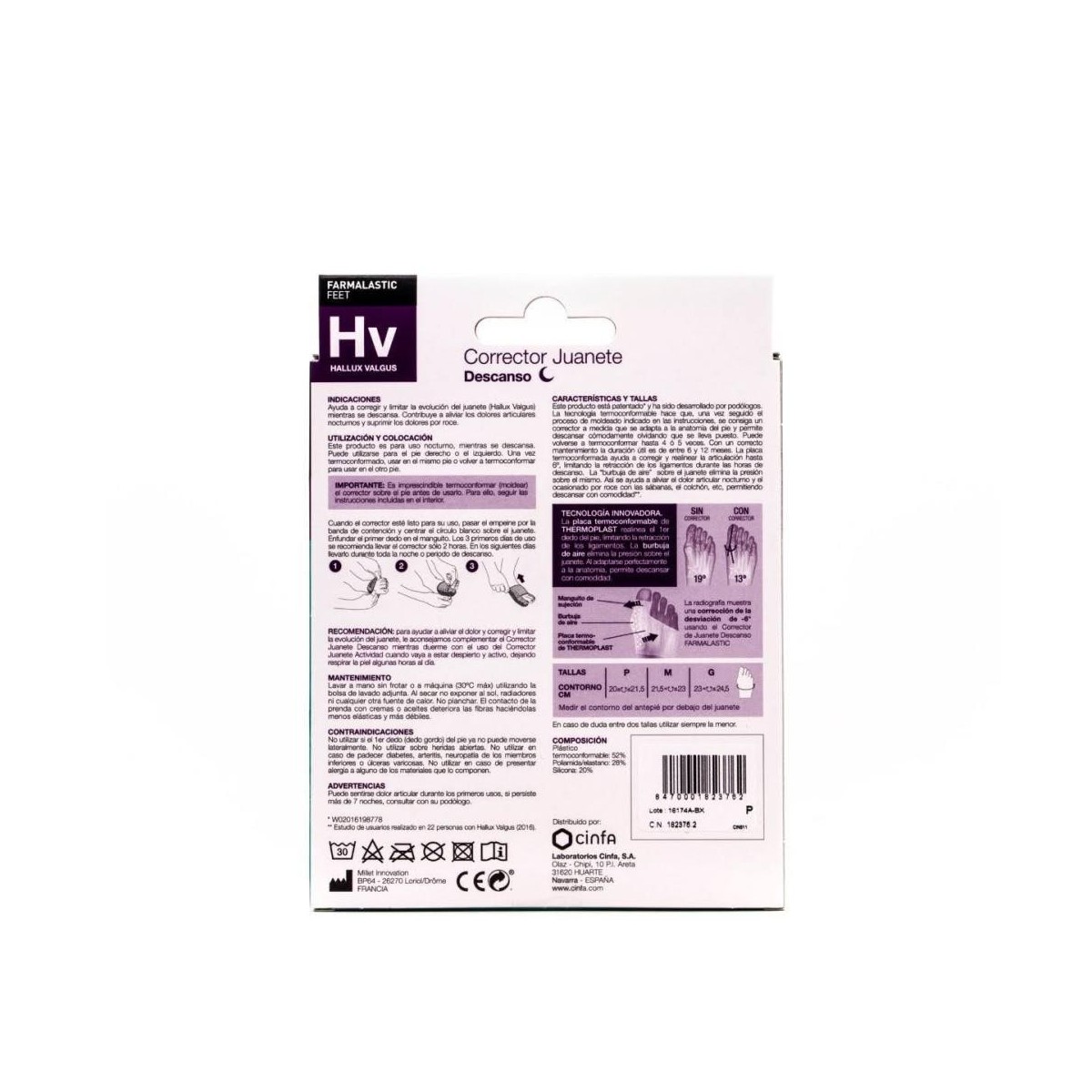 farmalastic corrector juanete descanso talla p