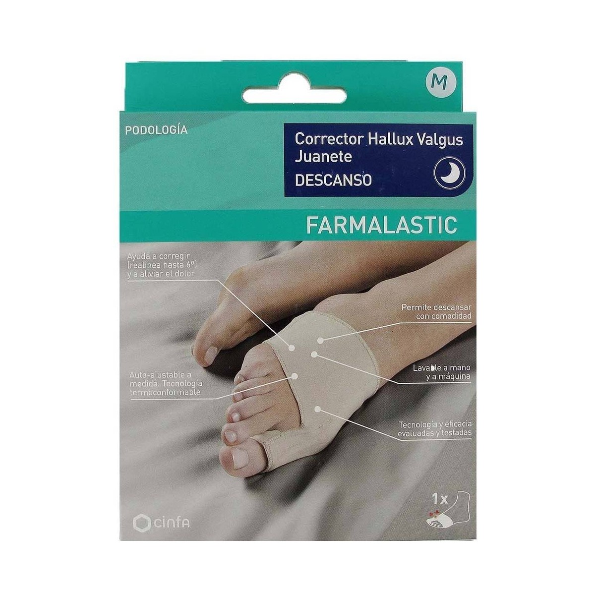 farmalastic corrector juanete descanso talla m
